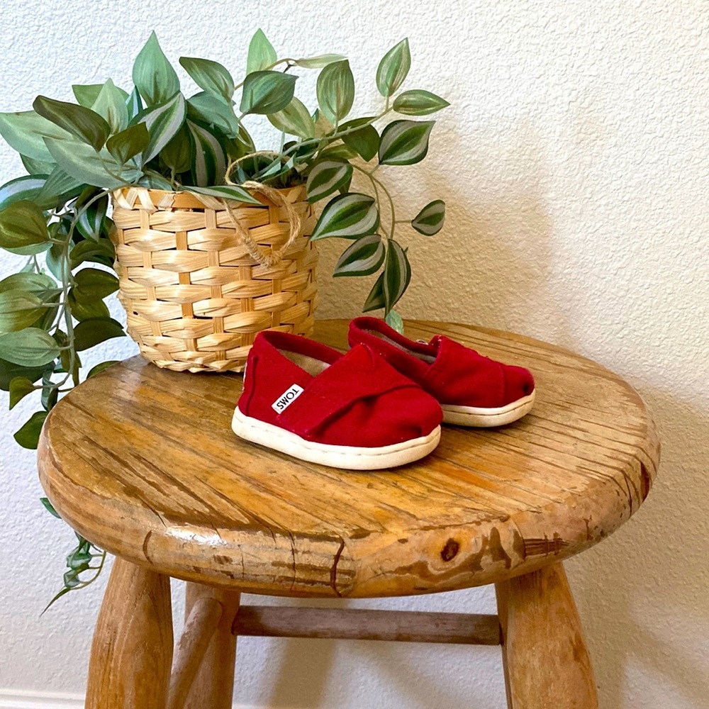 Toms Red Baby Walker Shoes